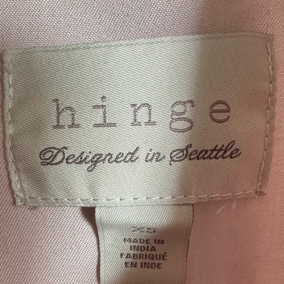 Anthropologie Hinge Designed In Seattle Women's Pale Pink Full Zip Jacket - Picture 3 of 7